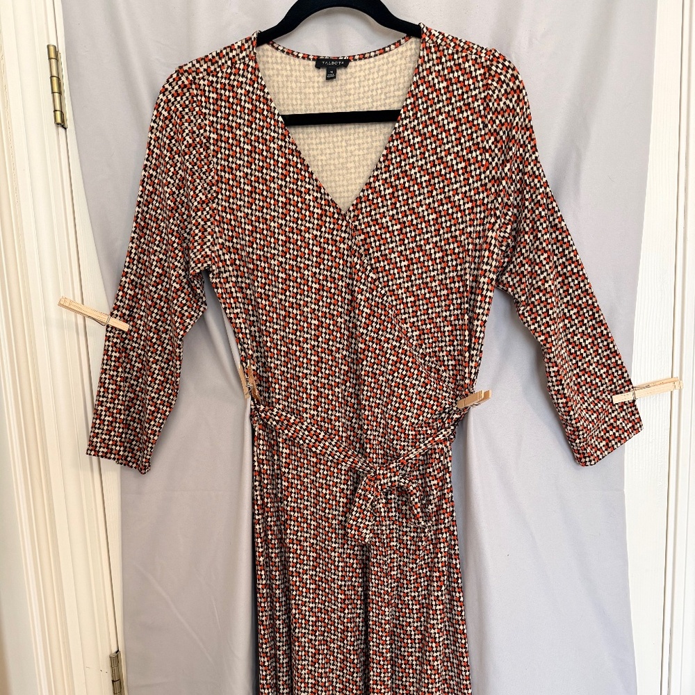 Talbots faux wrap knit dress